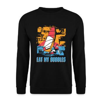 Planche à voile Windsurfen - Sweat-shirt Unisexe - noir - Devant - Alina (178cm) & Michal (187cm)