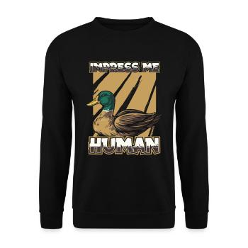 Ente - Unisex Pullover - Schwarz - Vorne - Alina (178cm) & Michal (187cm)