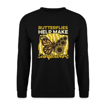 Papillon - Sweat-shirt Unisexe - noir - Devant - Alina (178cm) & Michal (187cm)
