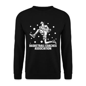 Basketballtrainer Basketball Trainer Coach - Unisex Pullover - Schwarz - Vorne - Alina (178cm) & Michal (187cm)