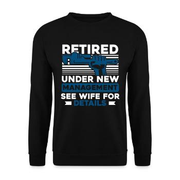Plombier Ingénieur sanitaire Chauffagiste Mécanicien d’usine - Sweat-shirt Unisexe - noir - Devant - Alina (178cm) & Michal (187cm)