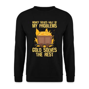 Gold Mining Gold Mine - Unisex Sweatshirt - black - Front - Alina (178cm) & Michal (187cm)