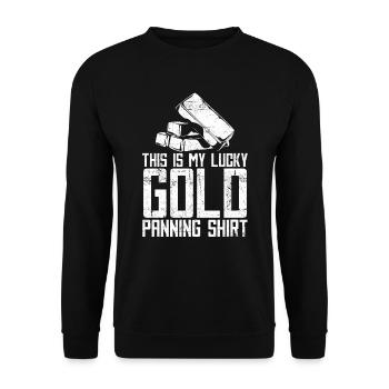 Gold Mining Gold Mine - Unisex Sweatshirt - black - Front - Alina (178cm) & Michal (187cm)