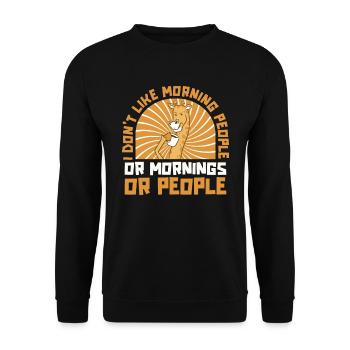 Giraffe Afrika Savanne Safari - Unisex Pullover - Schwarz - Vorne - Alina (178cm) & Michal (187cm)