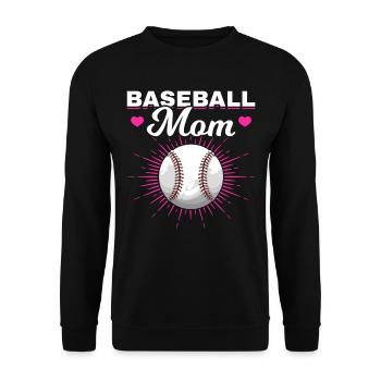 Baseball Mutter Frauen Baseball Mama - Unisex Pullover - Schwarz - Vorne - Alina (178cm) & Michal (187cm)