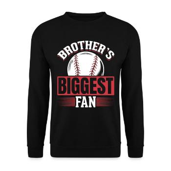 Little Sister Baseball Brother Fan - Unisex Sweatshirt - black - Front - Alina (178cm) & Michal (187cm)