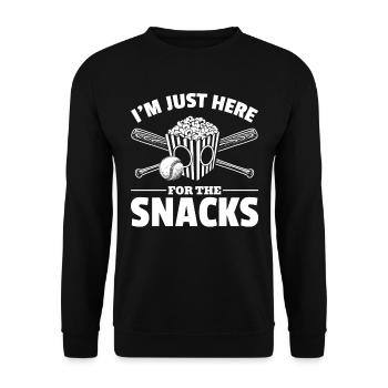 Popcorn Baseball Snack Food Lovers - Unisex Sweatshirt - black - Front - Alina (178cm) & Michal (187cm)