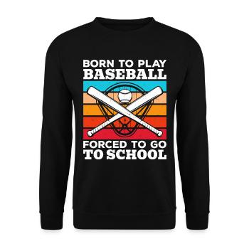 Enfants Baseball Humour Drôles Joueurs de Baseball - Sweat-shirt Unisexe - noir - Devant - Alina (178cm) & Michal (187cm)