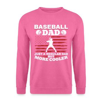 Amerikanischer Baseball Vater US Flagge - Unisex Pullover - Pink - Vorne