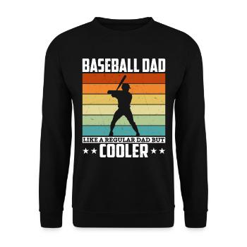Baseball Vater Retro Männer Baseball Vater - Unisex Pullover - Schwarz - Vorne - Alina (178cm) & Michal (187cm)