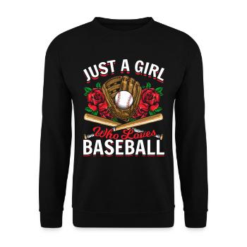 Filles Thème Baseball Amateurs de Baseball - Sweat-shirt Unisexe - noir - Devant - Alina (178cm) & Michal (187cm)