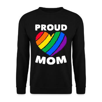 Fière Mère Cœur Coloré LGBTQ Drapeau Arc-en-ciel - Sweat-shirt Unisexe - noir - Devant - Alina (178cm) & Michal (187cm)