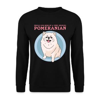 Pomeranian Mom Dog Owner Zwergspitz Gift - Unisex Sweatshirt - black - Front - Alina (178cm) & Michal (187cm)