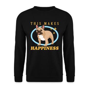 Français Cadeau Bulldog Français Bulldog - Sweat-shirt Unisexe - noir - Devant - Alina (178cm) & Michal (187cm)