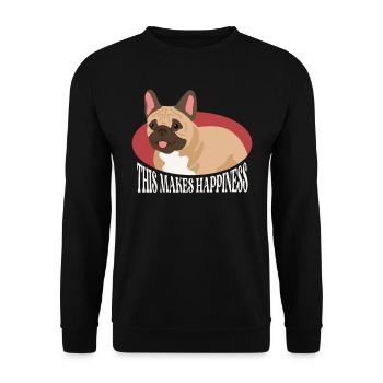Français Cadeau Bulldog Français Bulldogs - Sweat-shirt Unisexe - noir - Devant - Alina (178cm) & Michal (187cm)