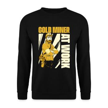 Gold Mining Gold Mine - Unisex Sweatshirt - black - Front - Alina (178cm) & Michal (187cm)
