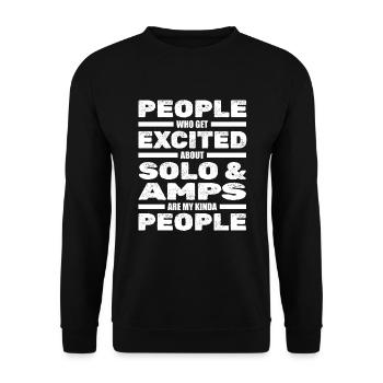 Guitare électrique Guitare électrique Guitariste Guitare - Sweat-shirt Unisexe - noir - Devant - Alina (178cm) & Michal (187cm)