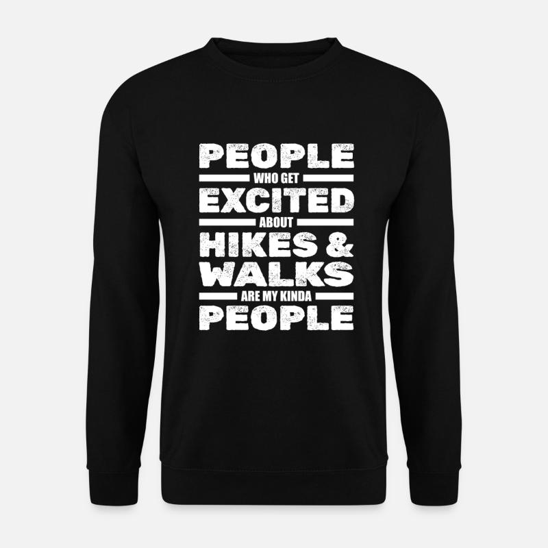 Wandern Trekking Wanderer - Unisex Pullover - Schwarz