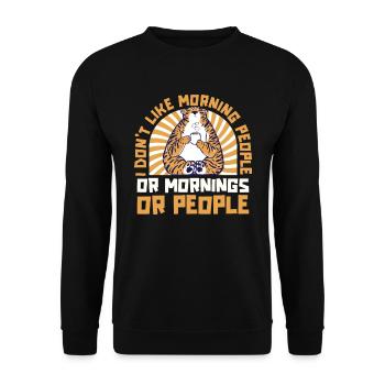Tigre - Sweat-shirt Unisexe - noir - Devant - Alina (178cm) & Michal (187cm)