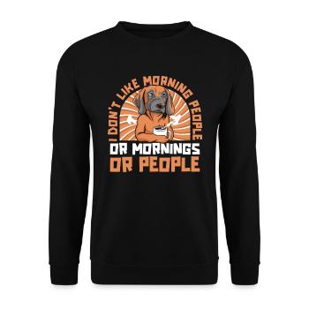 Great Dane Dog - Unisex Sweatshirt - black - Front - Alina (178cm) & Michal (187cm)