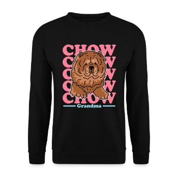 Chow Chow Grandma Dog Owner Cadeau - Sweat-shirt Unisexe - noir - Devant - Alina (178cm) & Michal (187cm)