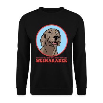 Weimaraner Papa Propriétaire de chien Chien Cadeau - Sweat-shirt Unisexe - noir - Devant - Alina (178cm) & Michal (187cm)