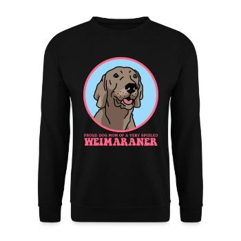Weimaraner Maman | Cadeau de propriétaire de chien de chien - Sweat-shirt Unisexe - noir - Devant - Alina (178cm) & Michal (187cm)