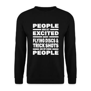 Frisbee - Unisex Sweatshirt - black - Front - Alina (178cm) & Michal (187cm)