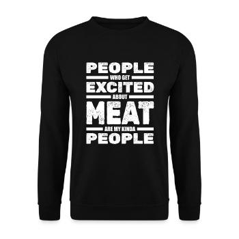 Grill grill maître BBQ - Sweat-shirt Unisexe - noir - Devant - Alina (178cm) & Michal (187cm)
