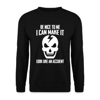 Electrician Electrical Engineer Electronics Technician - Unisex Sweatshirt - black - Front - Alina (178cm) & Michal (187cm)
