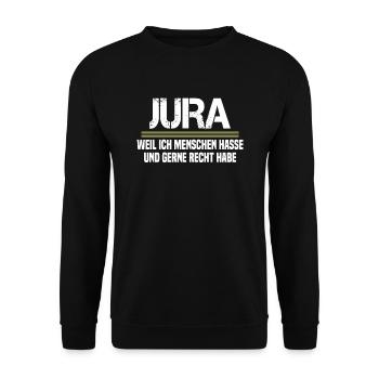 Law studies State examination Lawyer Judge - Unisex Sweatshirt - black - Front - Alina (178cm) & Michal (187cm)