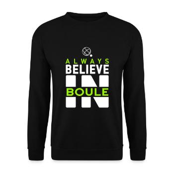 Club de boules Boccia Pentaque Joueur Hobby - Sweat-shirt Unisexe - noir - Devant - Alina (178cm) & Michal (187cm)