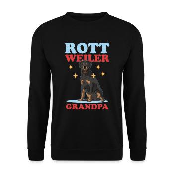 Rottweiler Grand-père Propriétaire de chien Dog Gift - Sweat-shirt Unisexe - noir - Devant - Alina (178cm) & Michal (187cm)