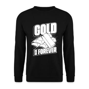 Goldbergbau Goldmine - Unisex Pullover - Schwarz - Vorne - Alina (178cm) & Michal (187cm)