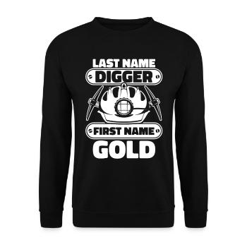 Gold Mining Gold Mine - Unisex Sweatshirt - black - Front - Alina (178cm) & Michal (187cm)