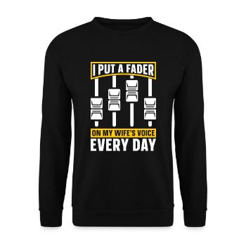 Tontechniker Sound Audio Engineer - Unisex Sweatshirt - black - Front - Alina (178cm) & Michal (187cm)