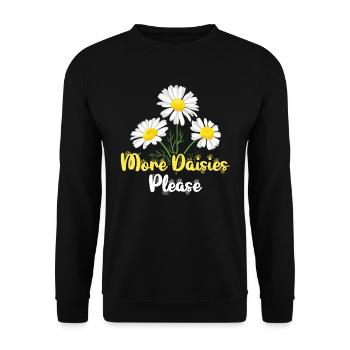 Hobbygärtner Garten Gärtner Gänseblume - Unisex Pullover - Schwarz - Vorne - Alina (178cm) & Michal (187cm)
