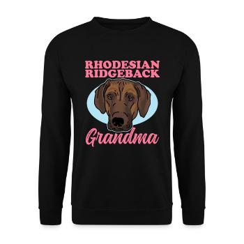 Rhodesian Ridgeback Grand-mère Chien Cadeau - Sweat-shirt Unisexe - noir - Devant - Alina (178cm) & Michal (187cm)