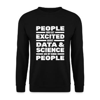 Big Data Science Engineer Scientist Analyst - Unisex Pullover - Schwarz - Vorne - Alina (178cm) & Michal (187cm)