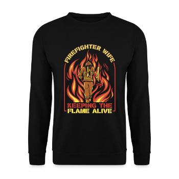Pompier volontaire Pompier - Sweat-shirt Unisexe - noir - Devant - Alina (178cm) & Michal (187cm)
