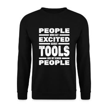 Artisans Bricolage Ouvriers de la construction - Sweat-shirt Unisexe - noir - Devant - Alina (178cm) & Michal (187cm)
