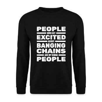 Frisbee Golf - Unisex Sweatshirt - black - Front - Alina (178cm) & Michal (187cm)
