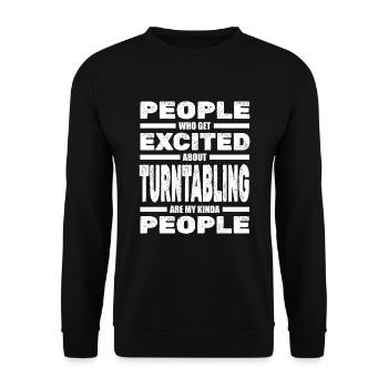 DJ Discjockey - Unisex Pullover - Schwarz - Vorne - Alina (178cm) & Michal (187cm)