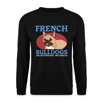 Français Cadeau Bulldog Français Bulldog - Sweat-shirt Unisexe - noir - Devant - Alina (178cm) & Michal (187cm)