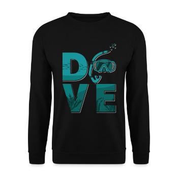 Freitaucher Freitauchen Apnoe Tauchen Geschenk - Unisex Pullover - Schwarz - Vorne - Alina (178cm) & Michal (187cm)