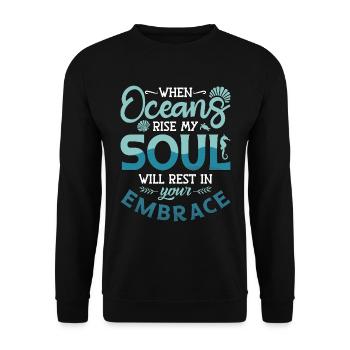 Freitaucher Tauchen Apnoe Freitauchen Geschenk - Unisex Pullover - Schwarz - Vorne - Alina (178cm) & Michal (187cm)