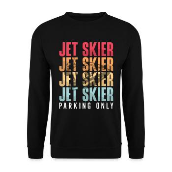 Jetski Sommer Wassersport Urlaub Coole Geschenk - Unisex Pullover - Schwarz - Vorne - Alina (178cm) & Michal (187cm)