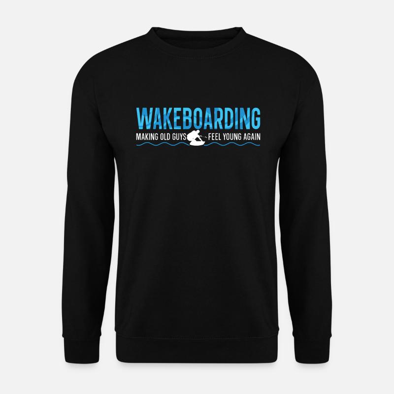 Wakeboard Wake Wakeboarden Wakeboarder Geschenk - Unisex Pullover - Schwarz