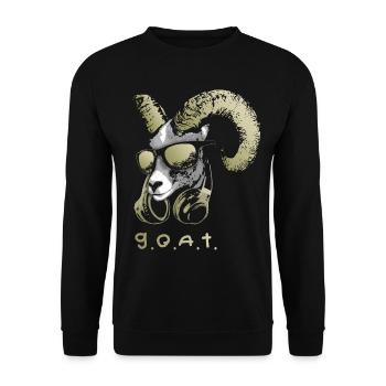 DJ Goat Bling G.O.A.T. Animal de música genial y - Sweat-shirt Unisexe - noir - Devant - Alina (178cm) & Michal (187cm)