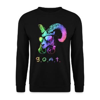 El animal de música de cabra genial y divertido - Sweat-shirt Unisexe - noir - Devant - Alina (178cm) & Michal (187cm)